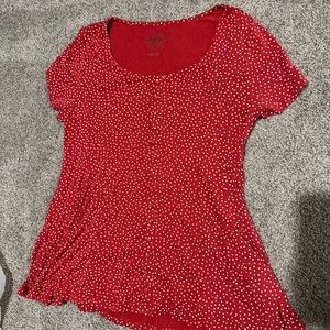 Torrid Red Top with White Dots size 0